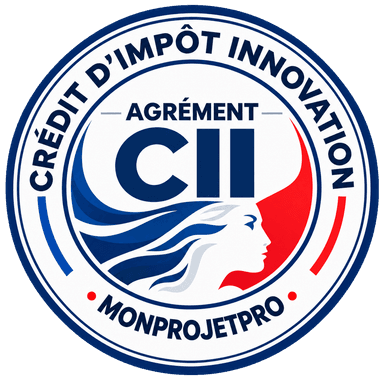 Badge officiel Agrément Crédit d'Impôt Innovation (CII)